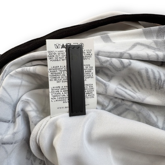 SAVE THE QUEEN Abstract print black and white tunic dress wide sleeve size M - Picture 16 of 16